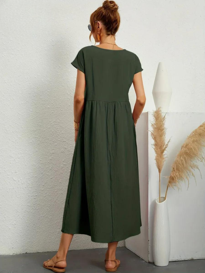 Marcia | Luchtige jurk van premium stof in Floating-stijl