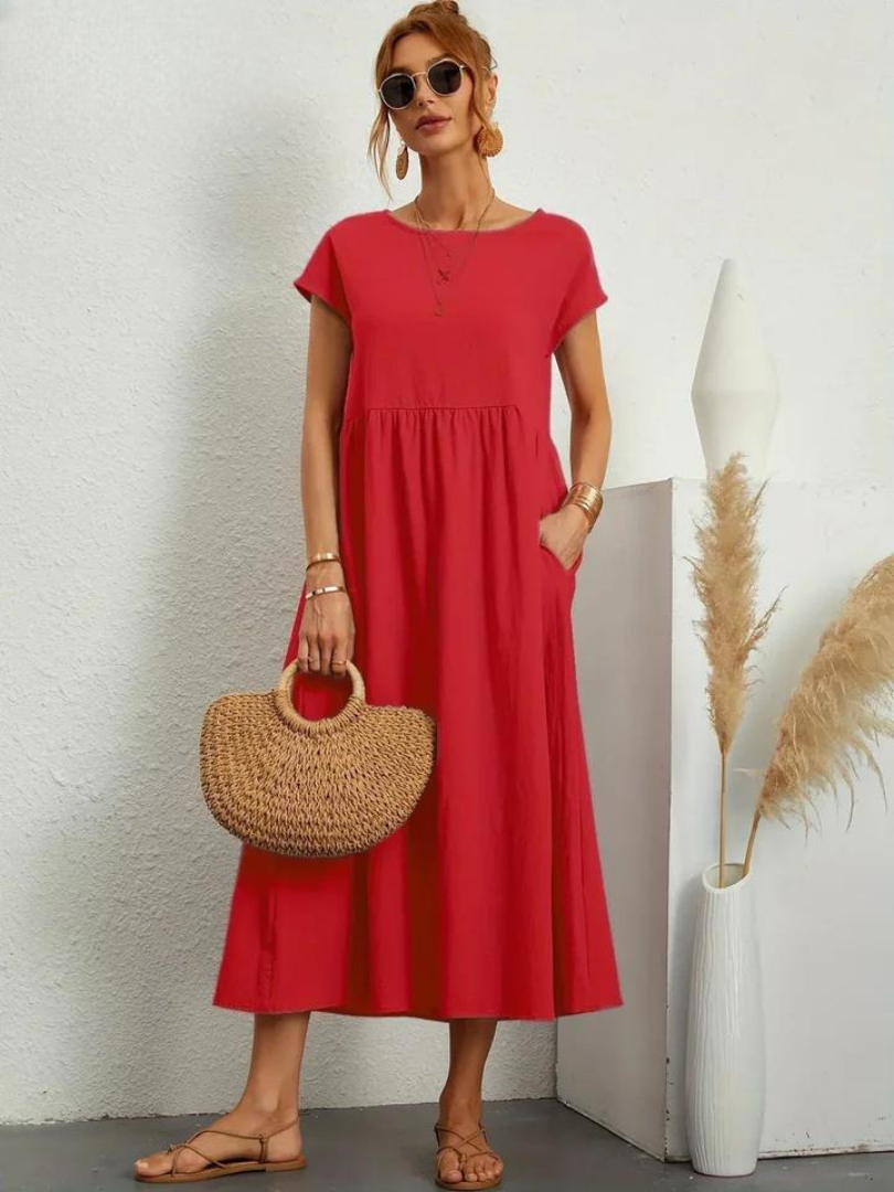 Marcia | Luchtige jurk van premium stof in Floating-stijl
