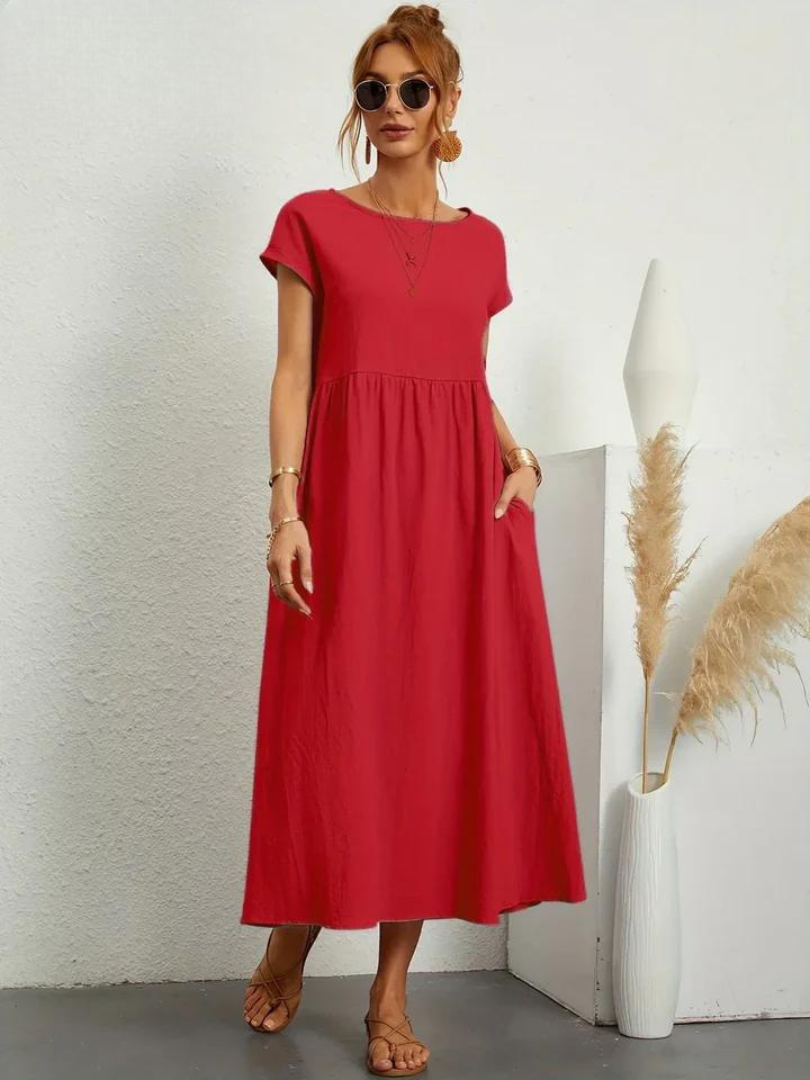 Marcia | Luchtige jurk van premium stof in Floating-stijl