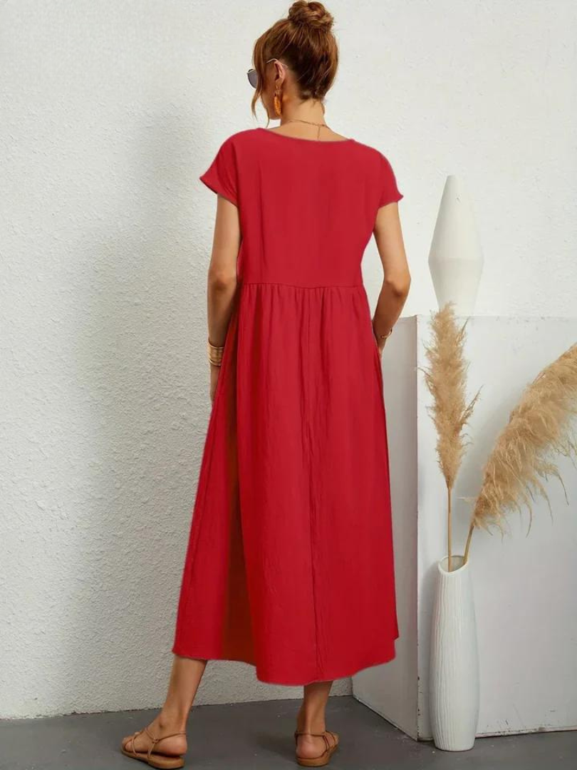 Marcia | Luchtige jurk van premium stof in Floating-stijl