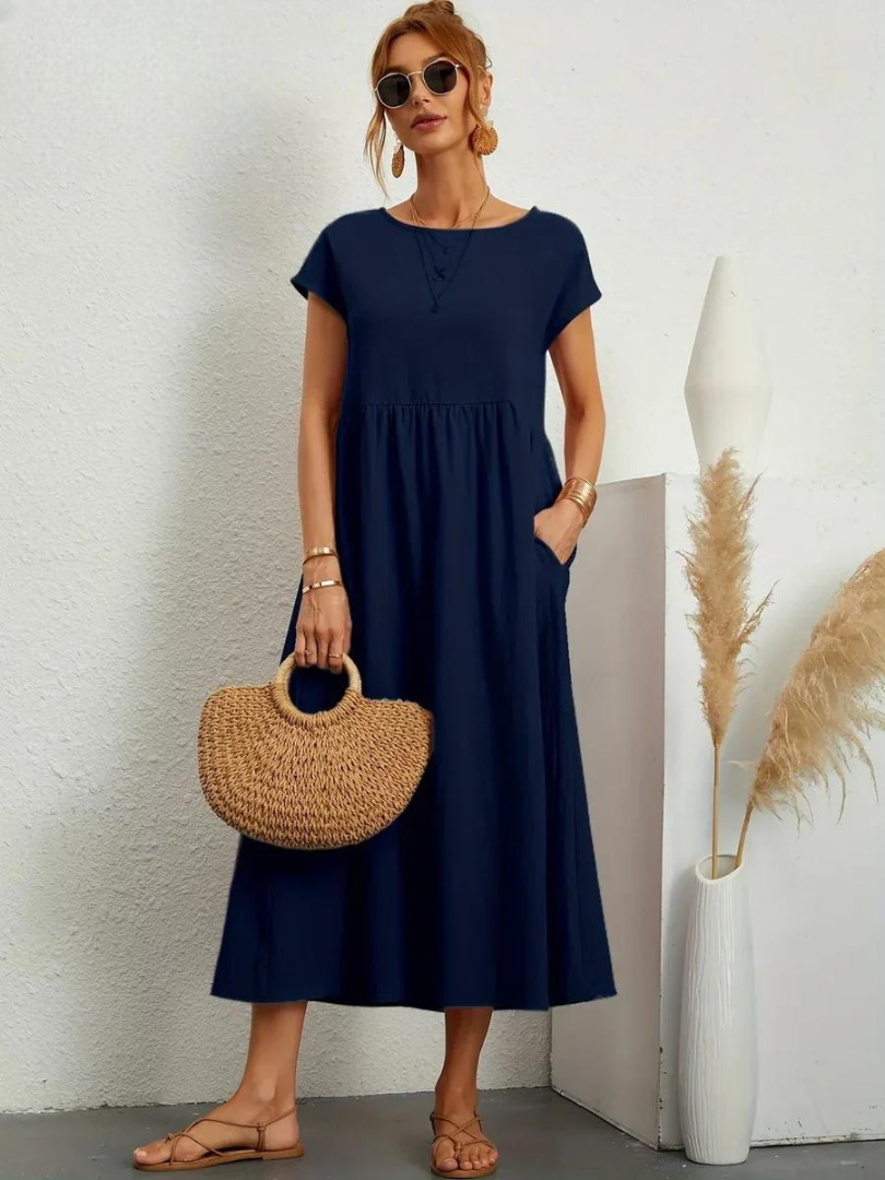Marcia | Luchtige jurk van premium stof in Floating-stijl