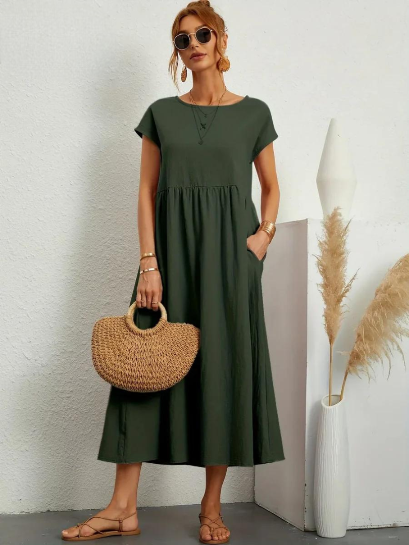 Marcia | Luchtige jurk van premium stof in Floating-stijl