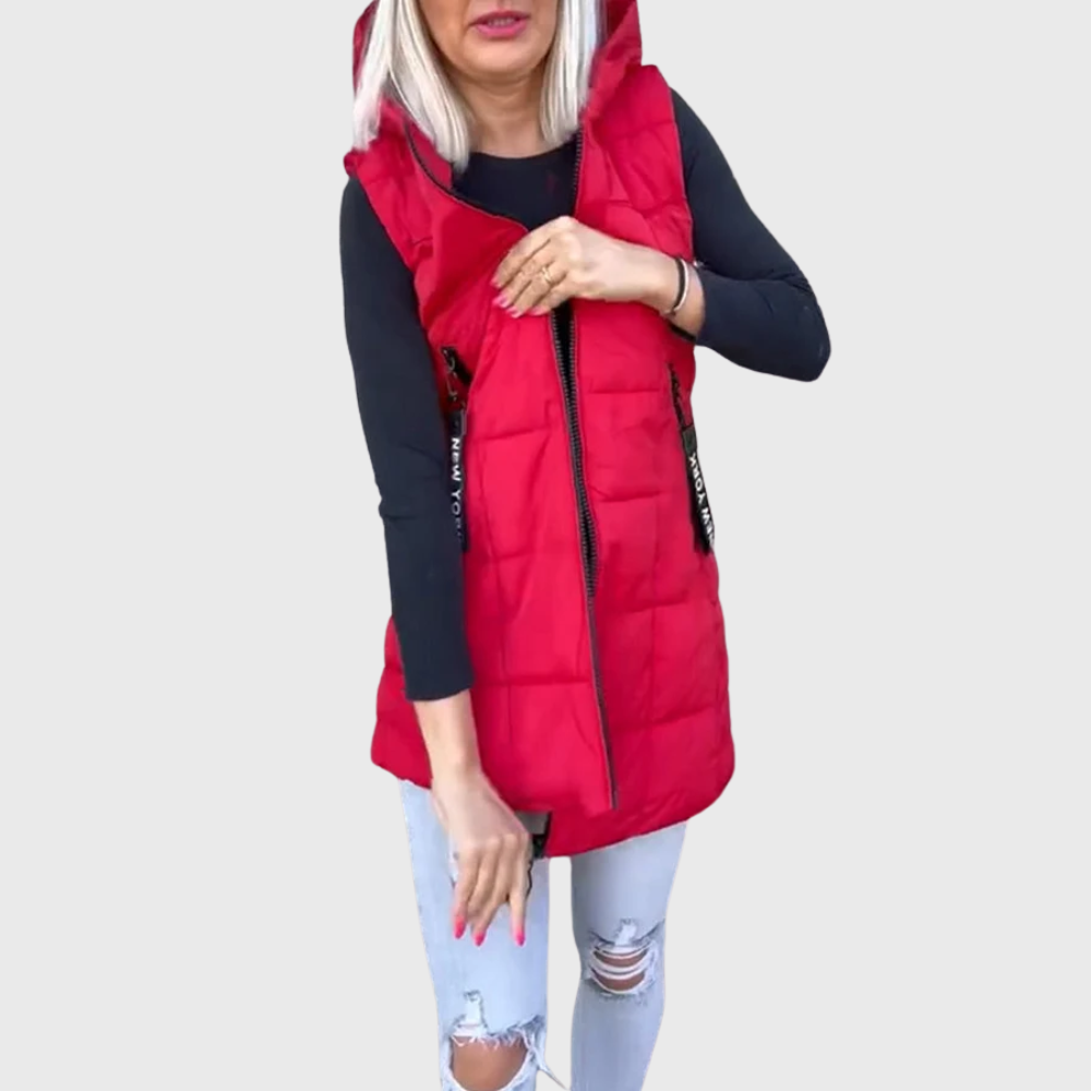 Elin – Elegante Lange Puffer Bodywarmer