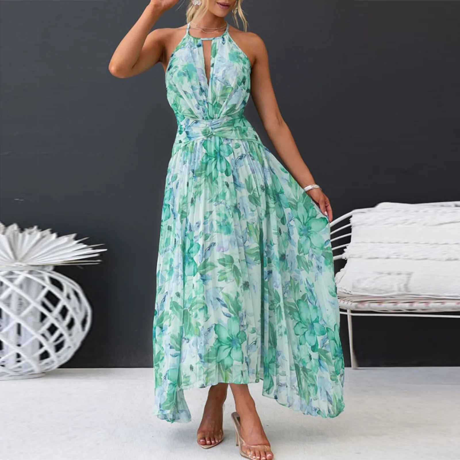 Tropische Elegantie – Maxi Jurk