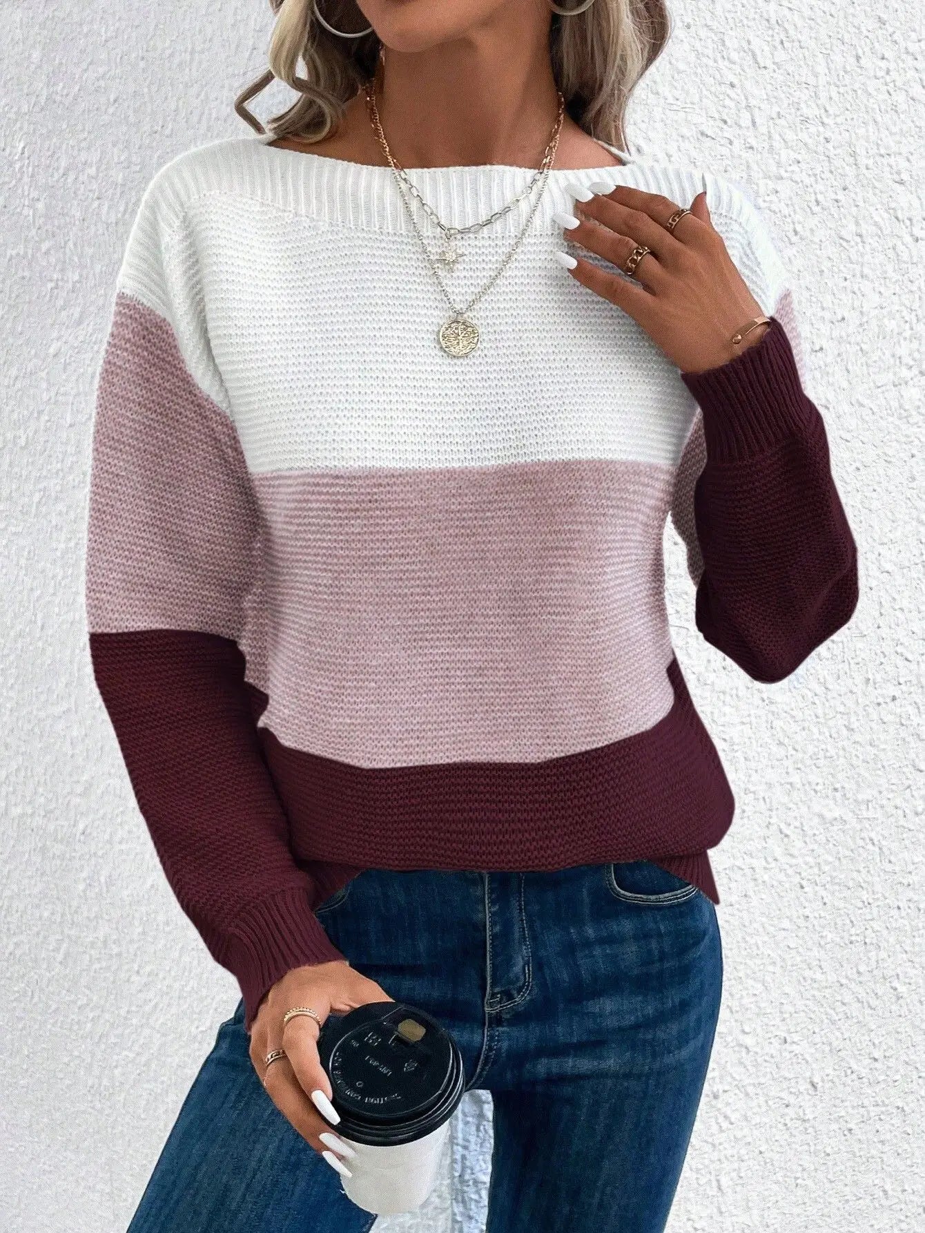 Amara™ | Stijlvolle patchwork sweater in drie kleuren