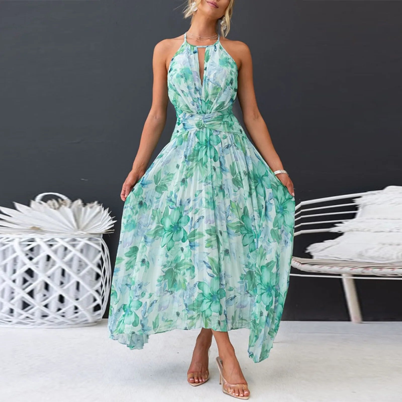 Tropische Elegantie – Maxi Jurk