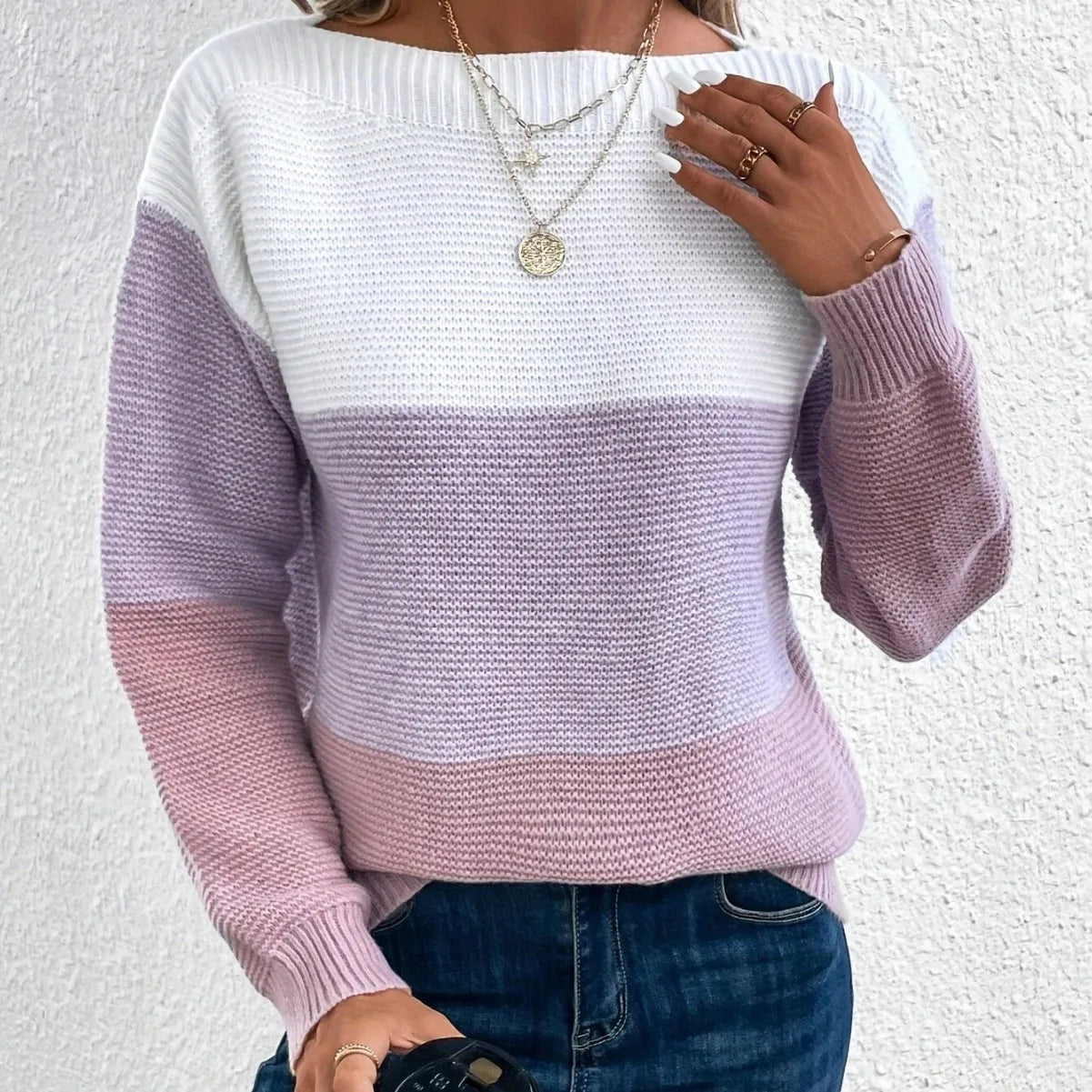 Amara™ | Stijlvolle patchworktrui in drie kleuren