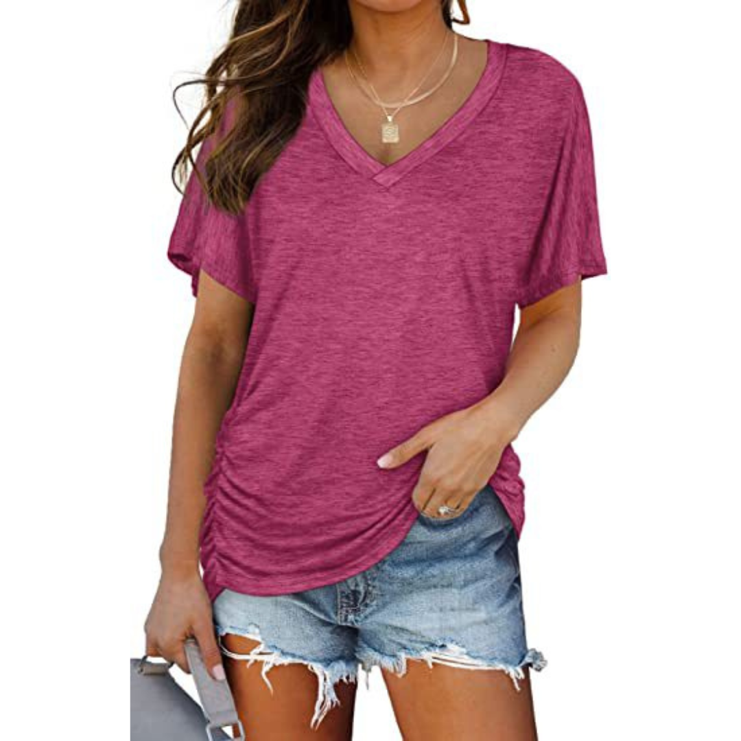 Carly | Klassieke Losse Blouse met V-hals