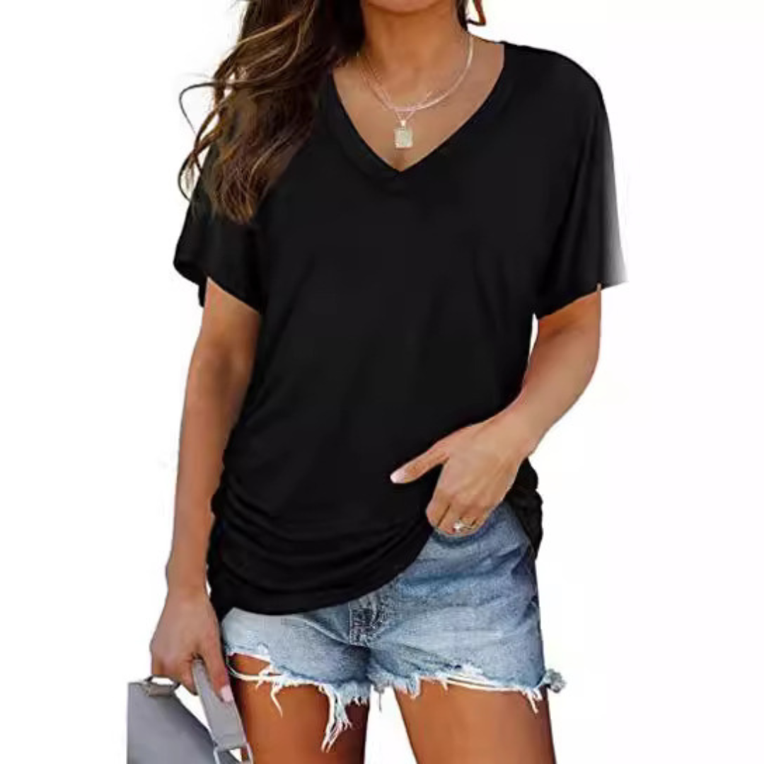 Carly | Klassieke Losse Blouse met V-hals