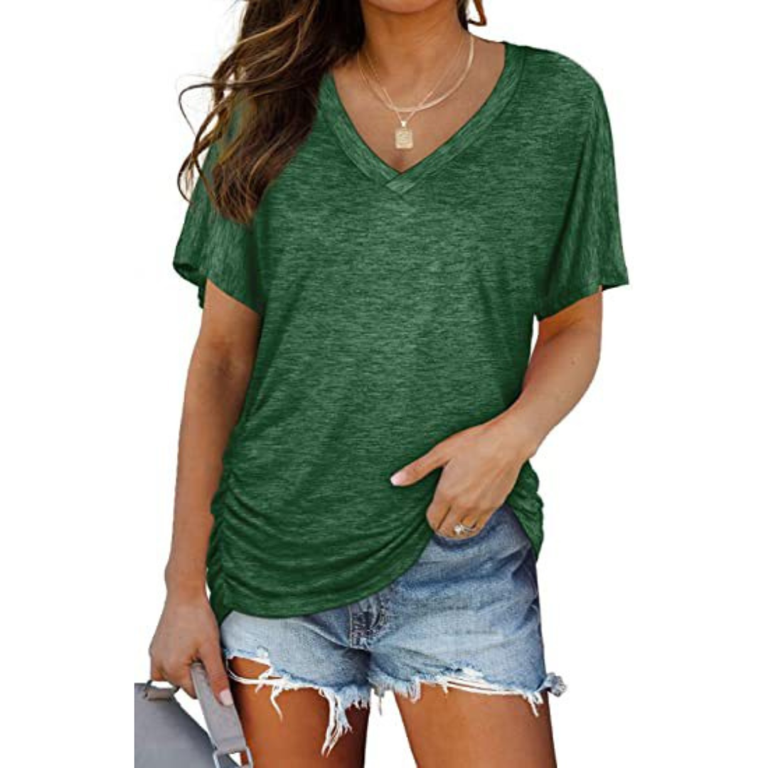 Carly | Klassieke Losse Blouse met V-hals