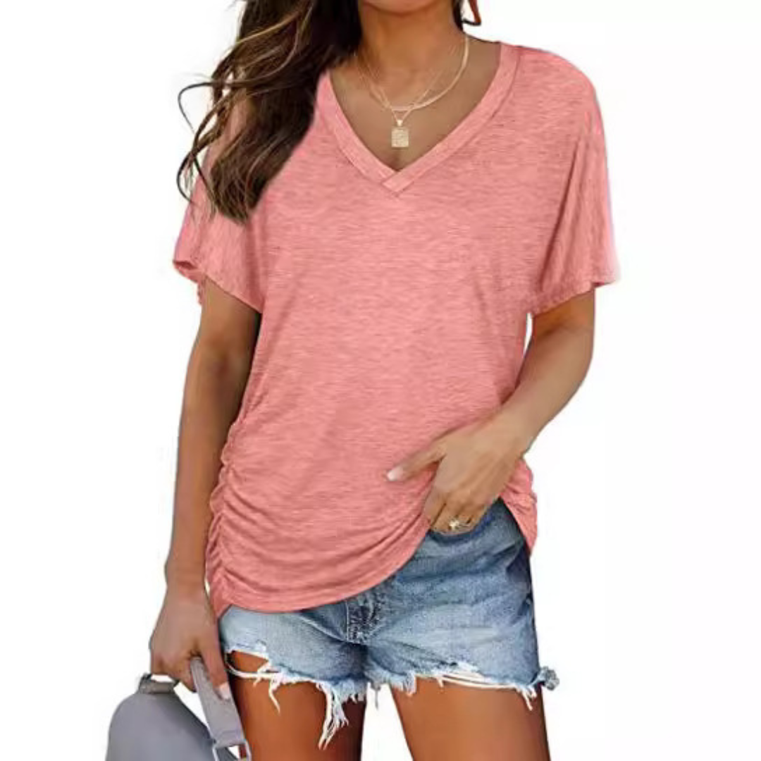 Carly | Klassieke Losse Blouse met V-hals