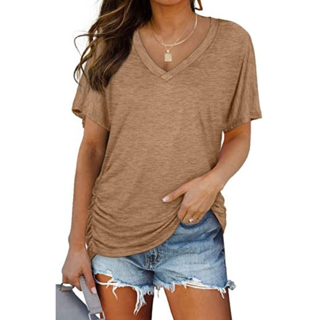 Carly | Klassieke Losse Blouse met V-hals