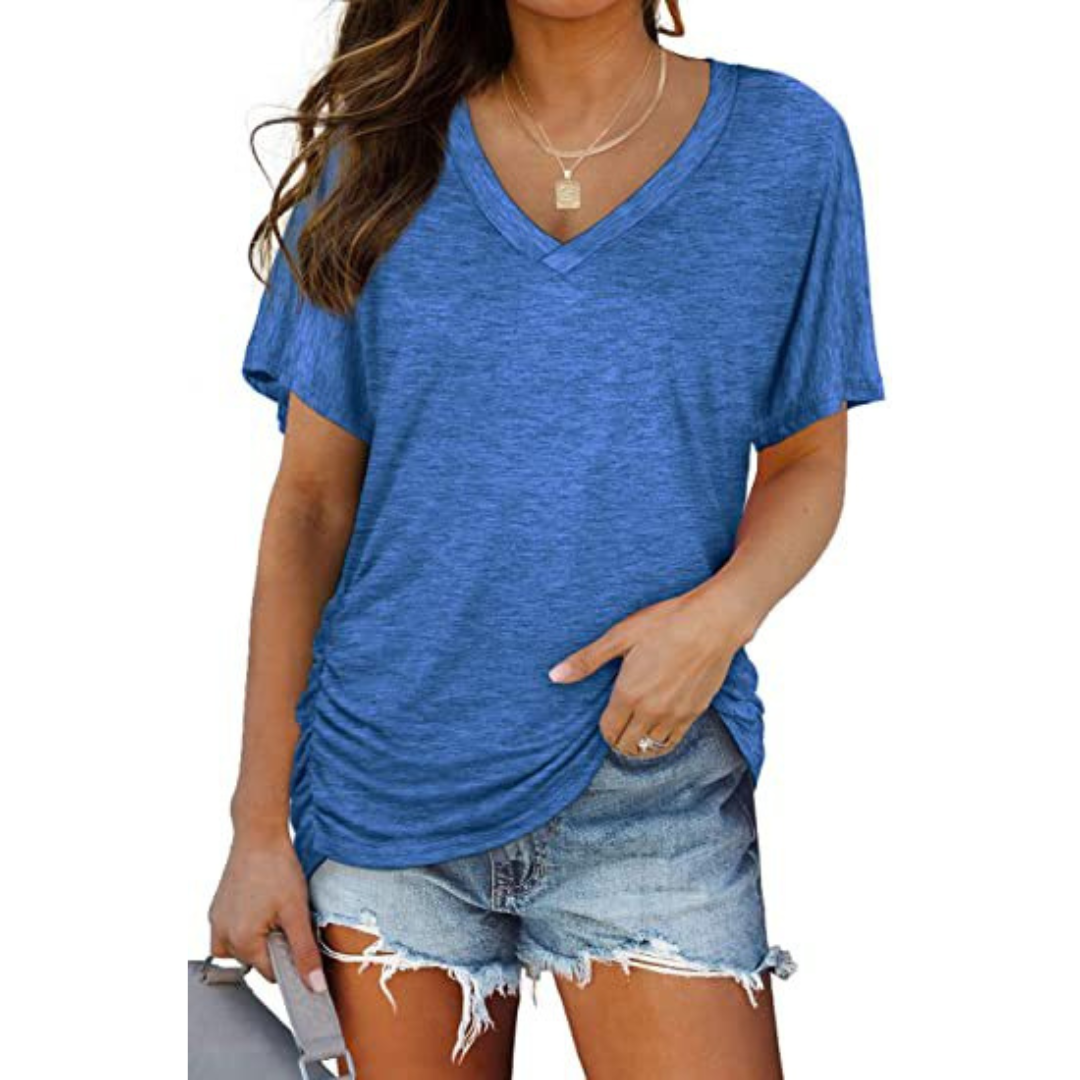 Carly | Klassieke Losse Blouse met V-hals
