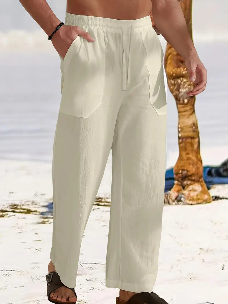 Oranji ® | Casual linnen herenbroek