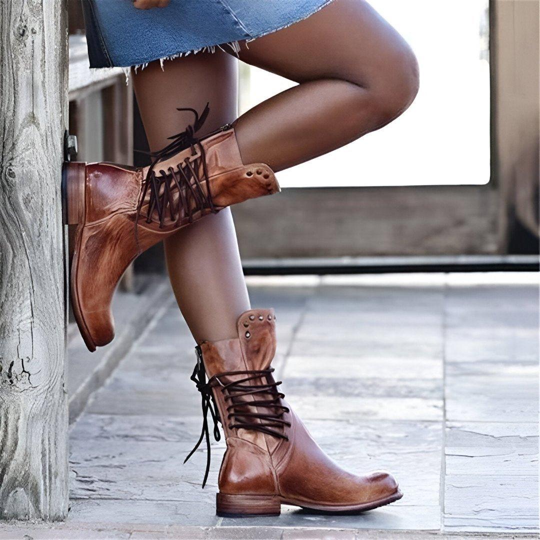 Ramona - Klassieke leren veterschoenen die stijl met comfort combineren