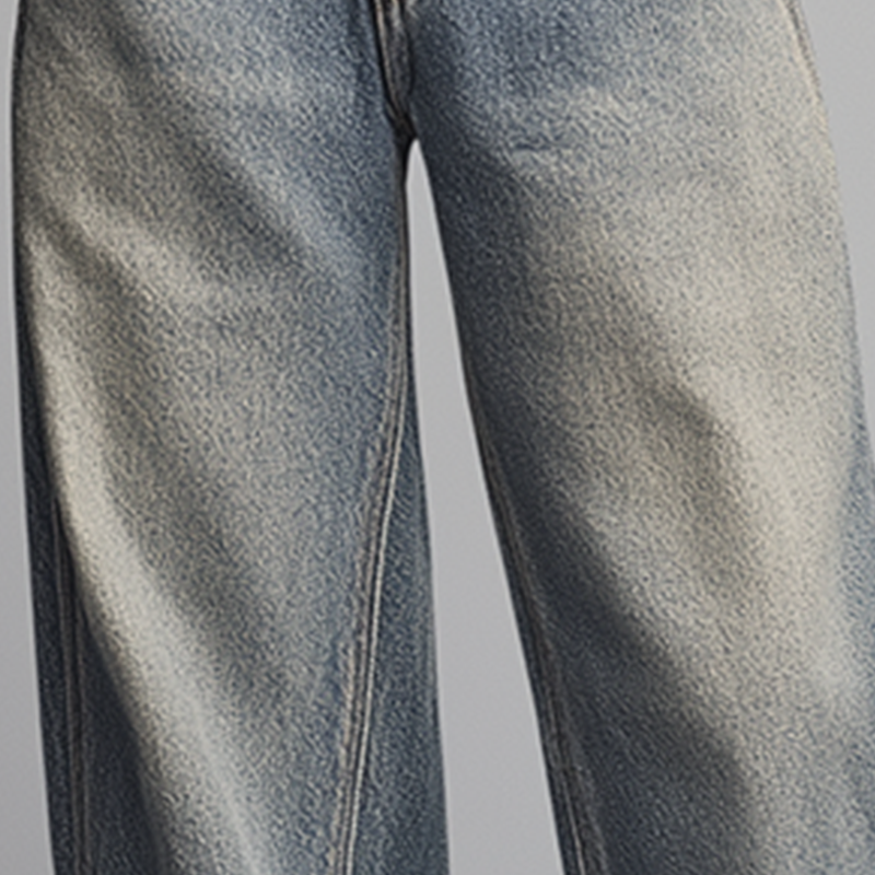 Heren Vintage Gewassen Spijkerbroek Recht MTA2935H2P