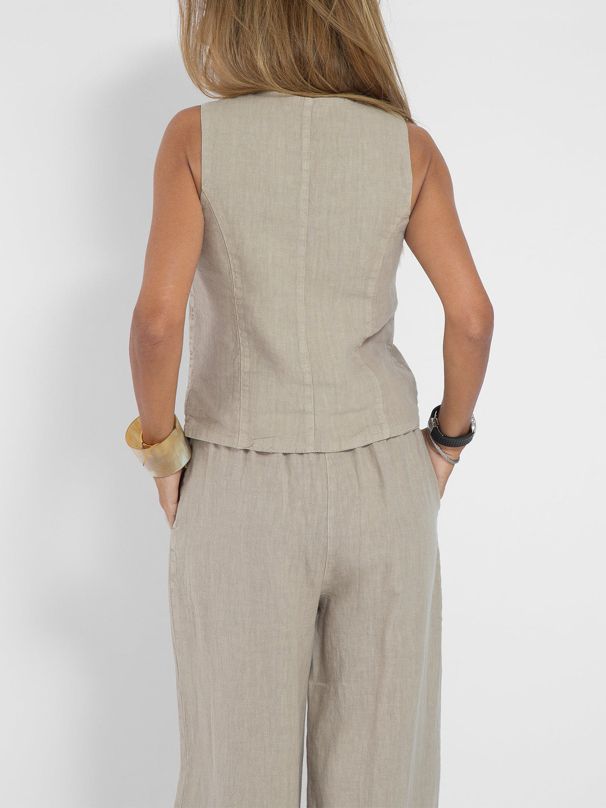 Oranji ® | Aira - Knoopvest & Wijde Broek Set