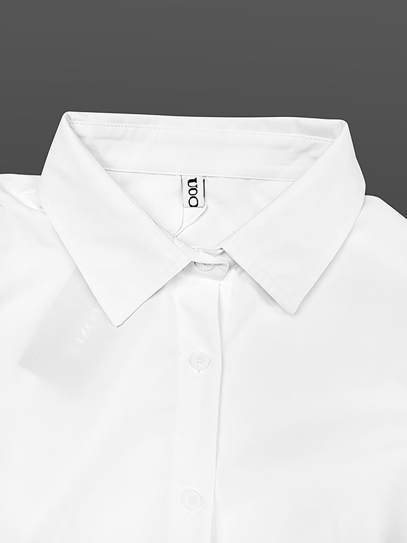 Lange Mouwen Losse Effen Kleur Revers Kraag Midi Jurken Overhemd Jurk