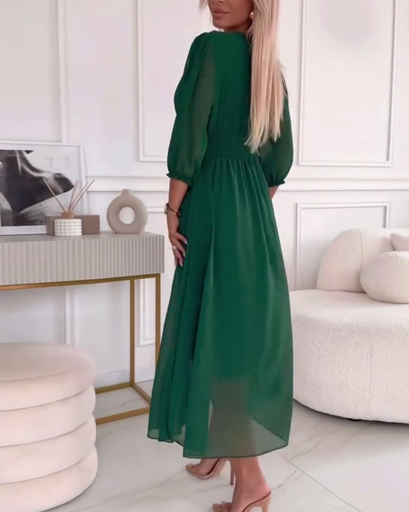 Ewa | Lichte jurk van zijden chiffon