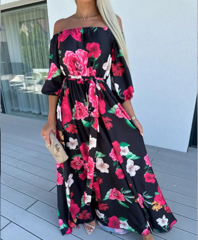 Karolina | Coastal Bloom Maxi-jurk