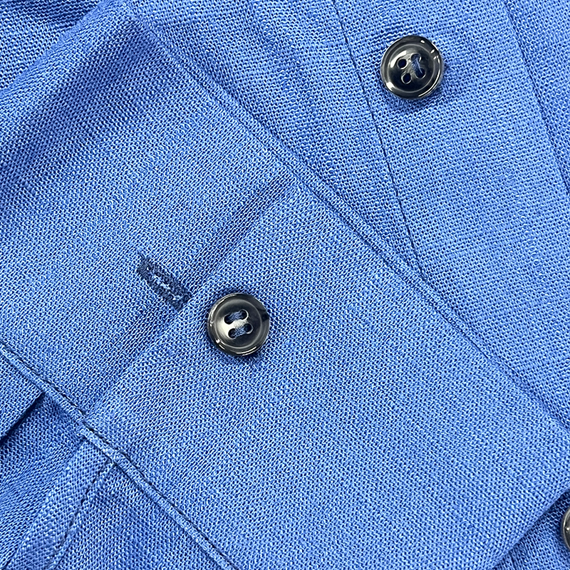 Mannelijke zomermode - linnen overhemd met lange mouwen MTA1184G6P