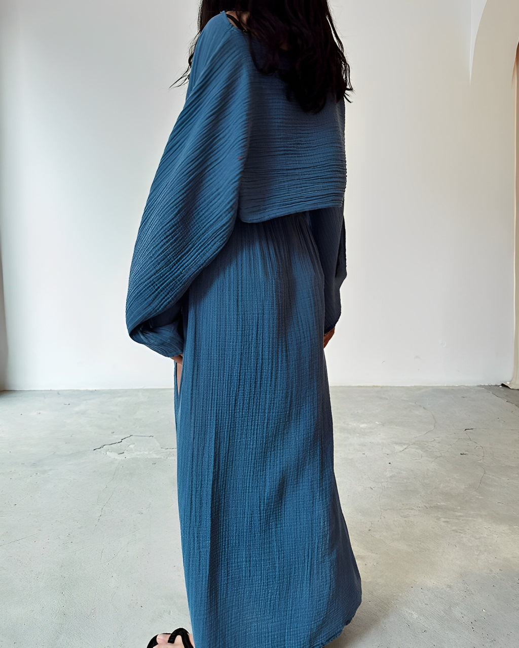 Oranji ® | Sara | Chic Slit linen two-piece set