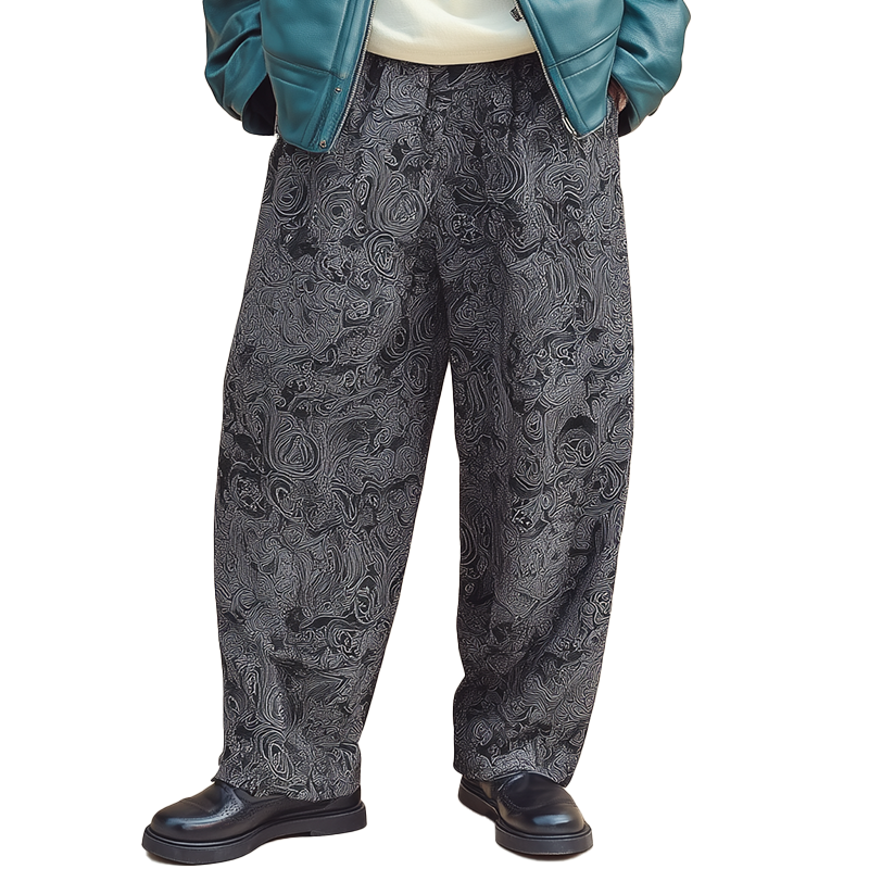 Heren Casual Broek met Print van Katoenmengsel MTA2944H1P