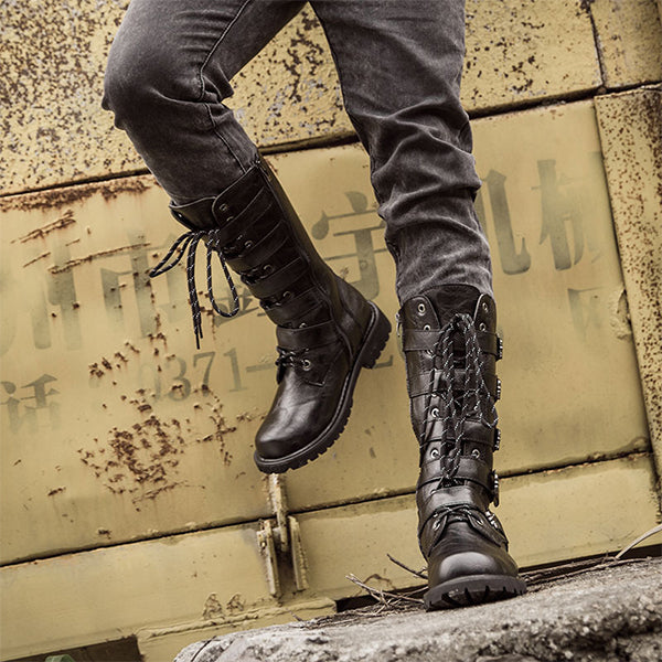 HEREN BOOTS MET METALEN GESP IN DE VORM VAN EEN SKELET MTA1716G2I