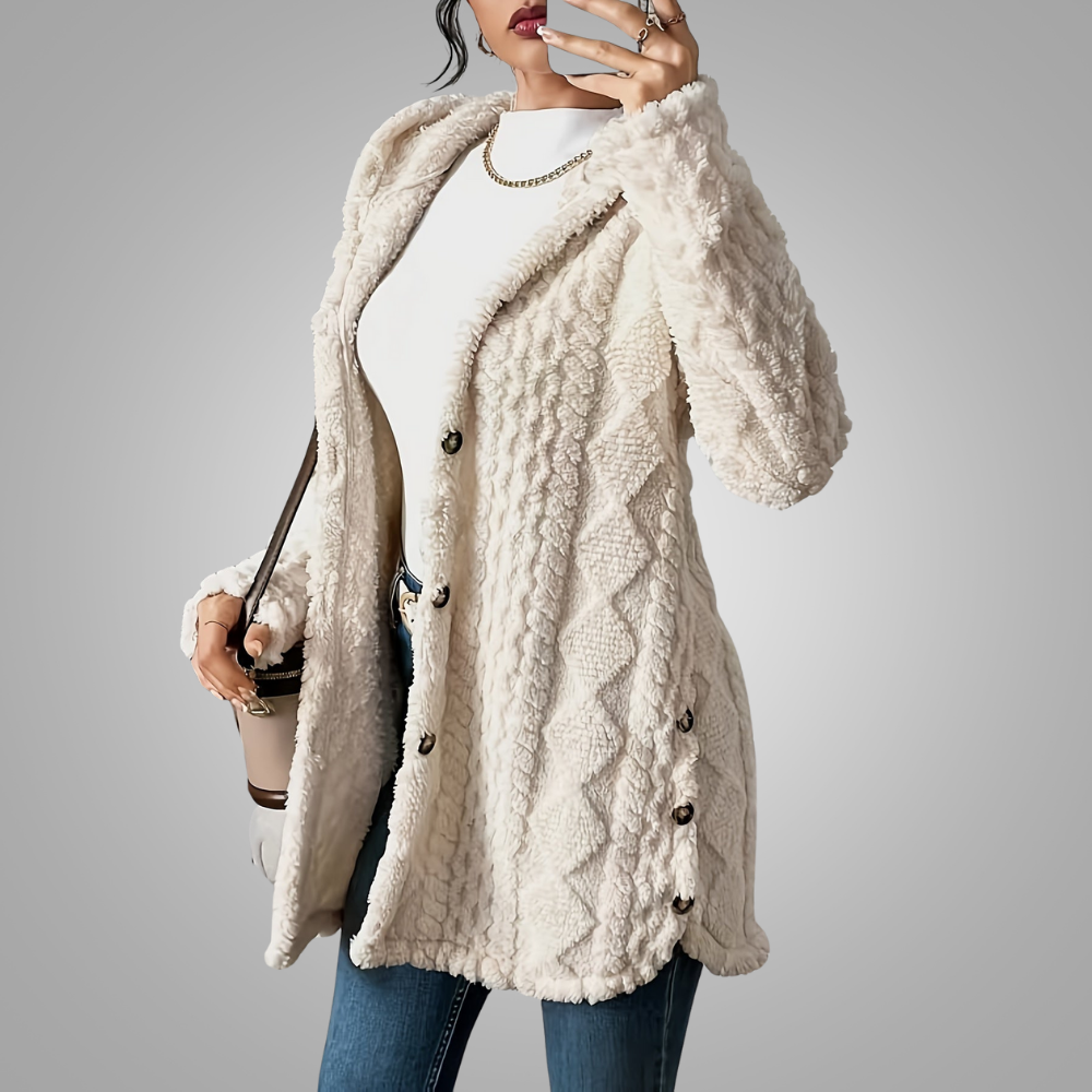 Velora | Zachte Pluche Hoodie Cardigan
