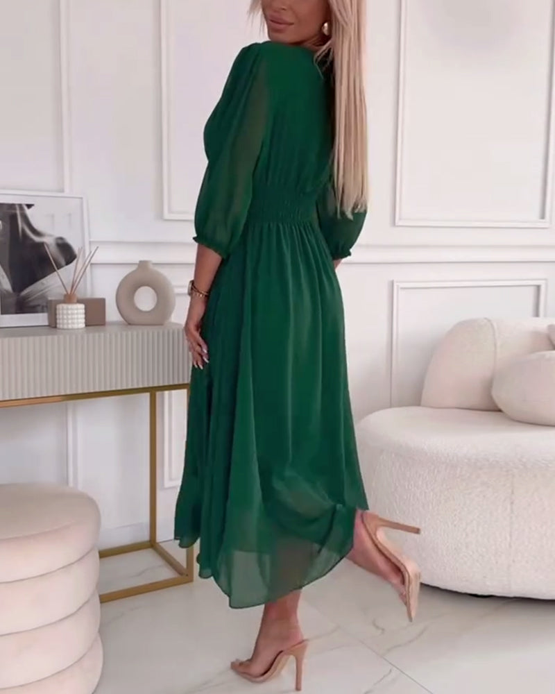 Ewa | Lichte jurk van zijden chiffon