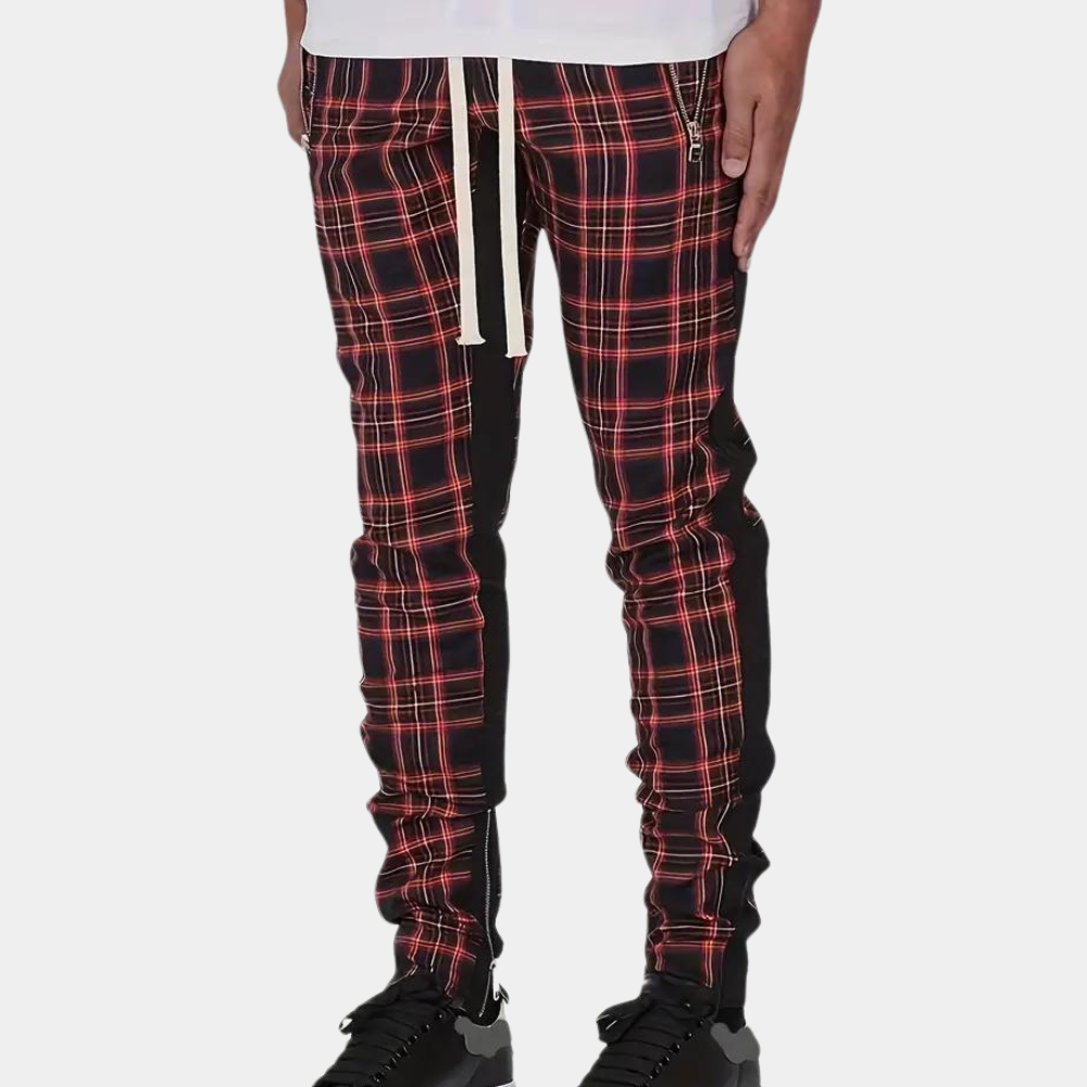 Oranji ® | Heren Geruite Skinny Jogger