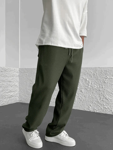 Oranji ® | Ribbed Relaxed Fit Trousers