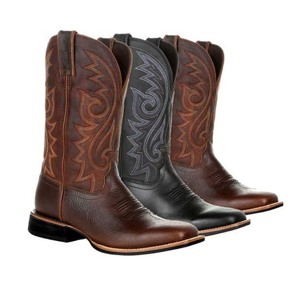 HEREN HOOGE BOOTS MET VINTAGE BORDUURSEL 07733035W