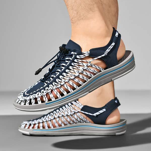 HEREN HANDGEWEVEN STRAND SANDALEN 53152187