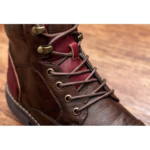 SHELBY | Heren Patchwork Enkellaarzen