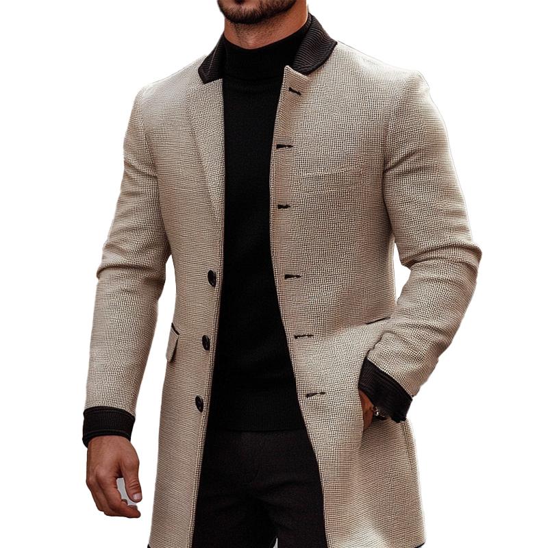 Heren blazer in blokkleur met gemiddelde lengte 18449440X