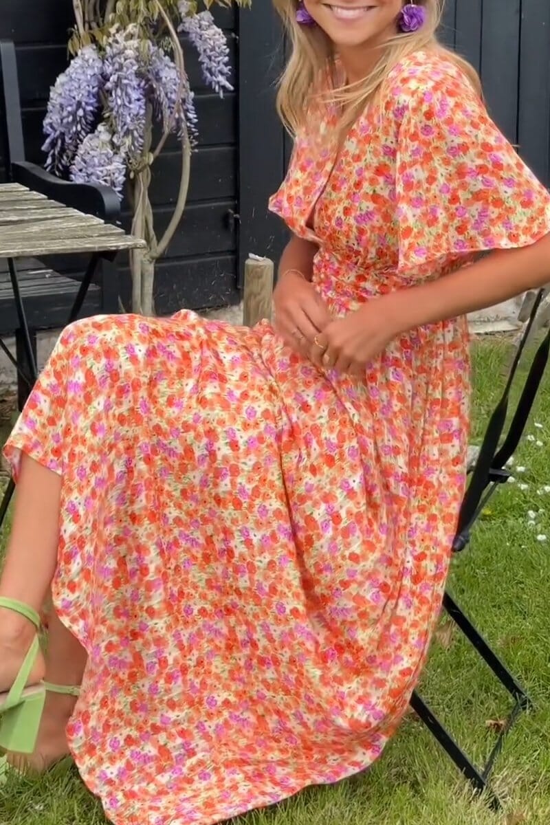 Oranji ® | Elegante Maxi-jurk met V-hals