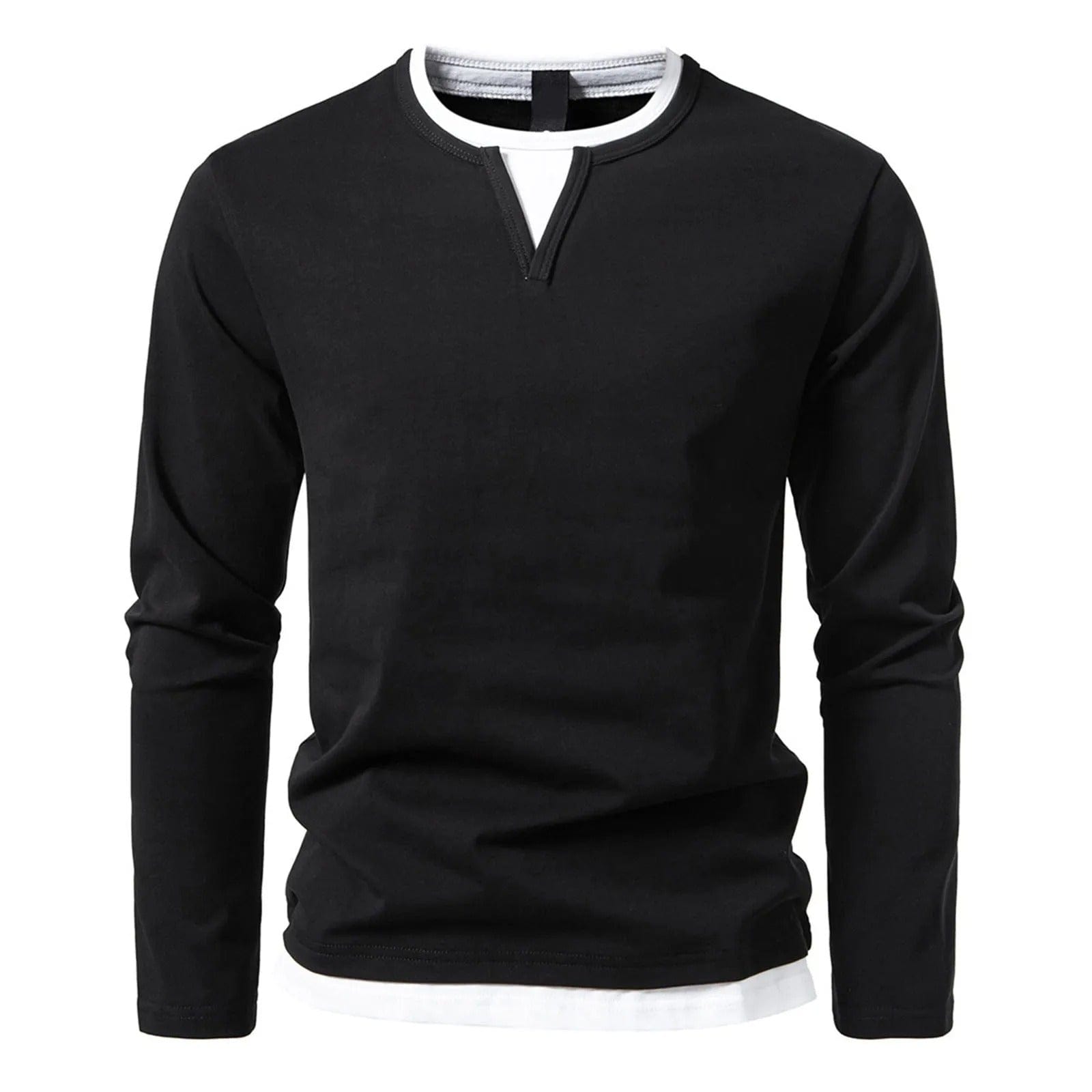Oranji ® |   Casual Heren Longsleeve met V-Hals
