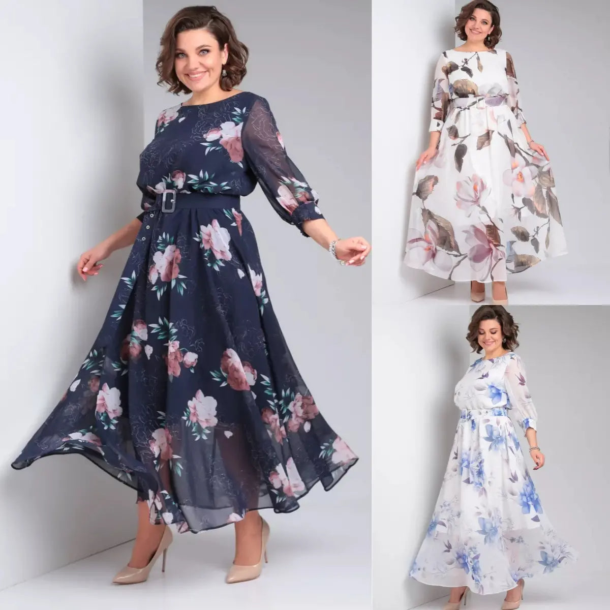 Marlena | Elegante maxi-jurk met bloemen