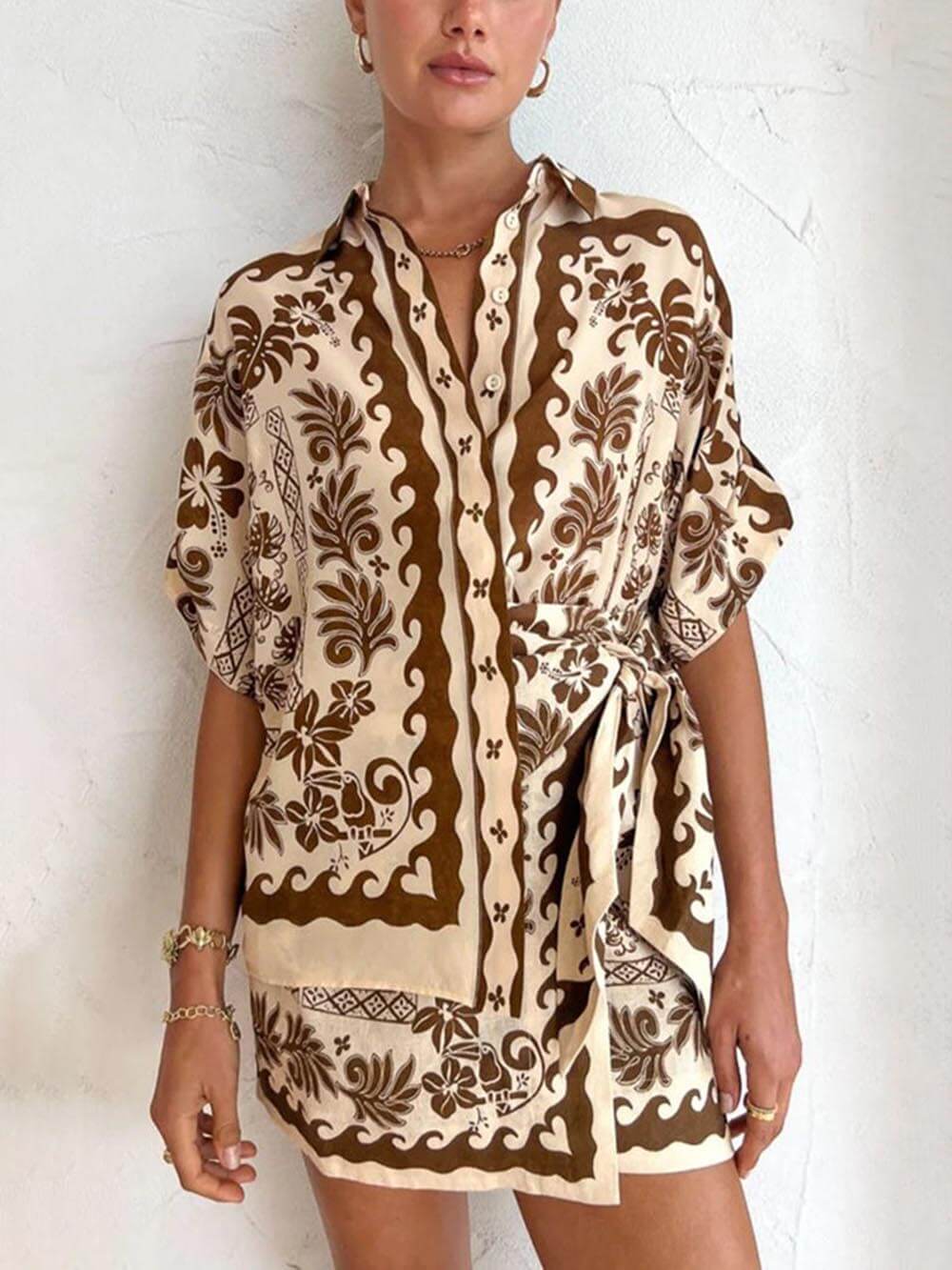 Oranji ® | Etnic | Bedrukte casual set