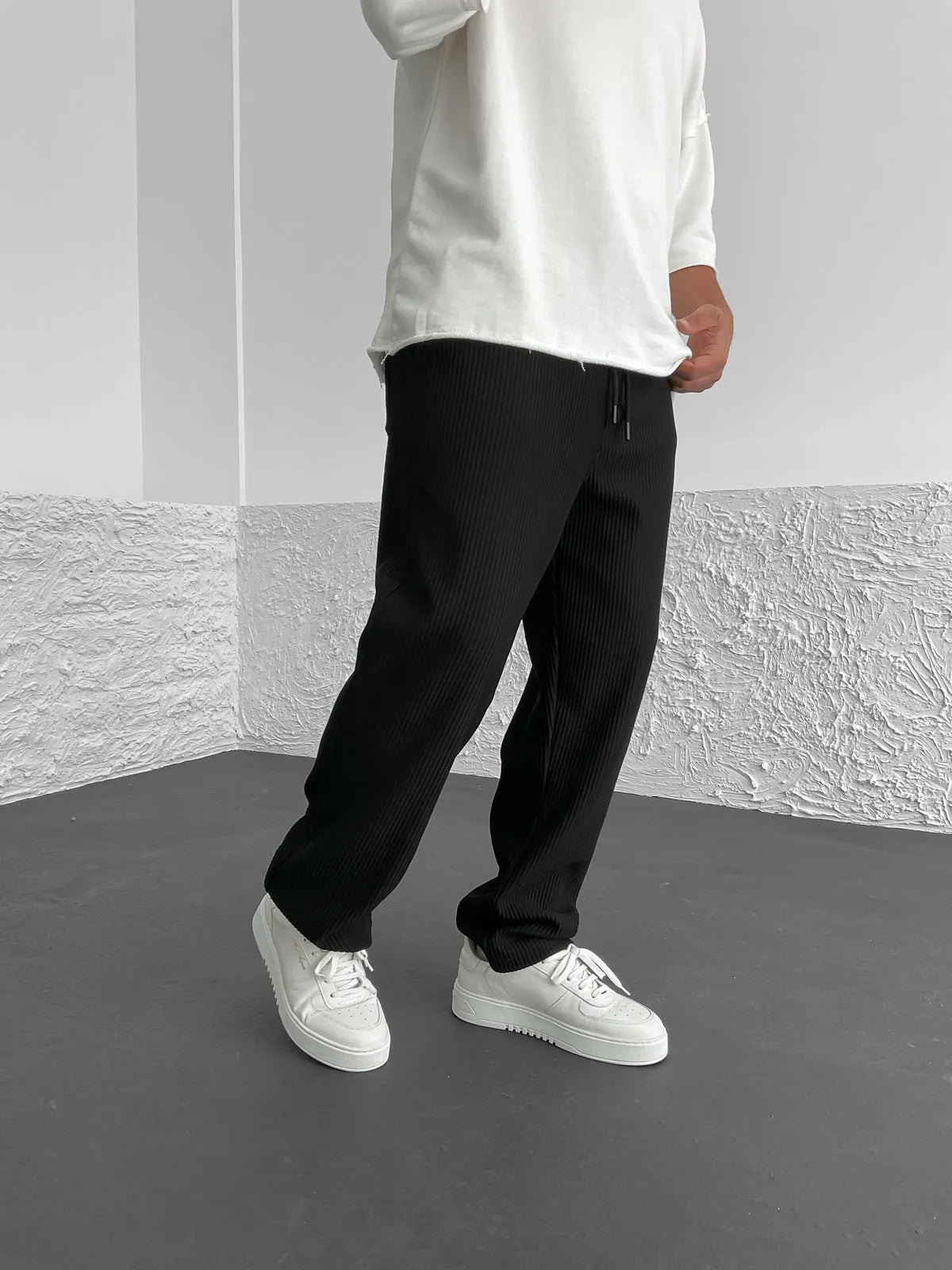 Oranji ® | Ribbed Relaxed Fit Trousers