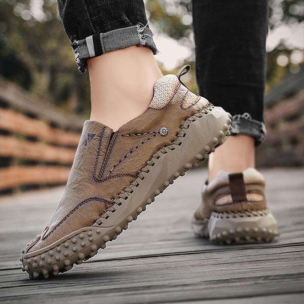 HEREN RETRO LEEREN SCHOENEN MET SLUITING 72615625