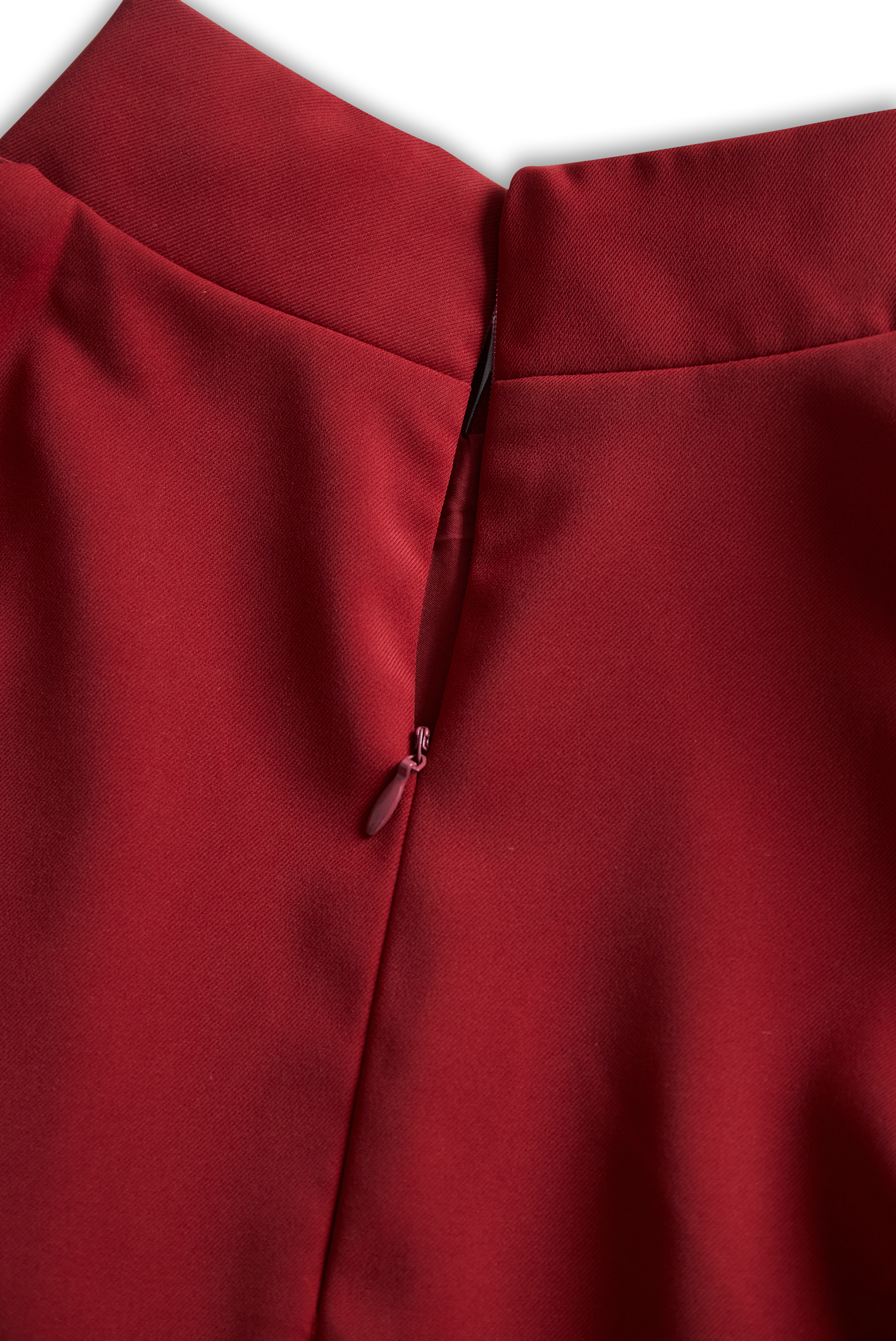 Elegante Witte Mandarin Kraag Jurk met Riem Ontwerp