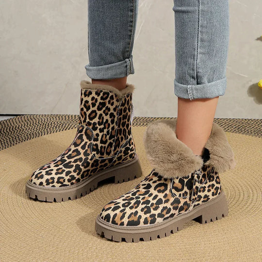 Emma - Winter Cheetah Boots