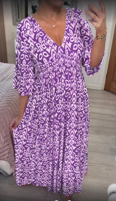 Koraalweide – Luchtige Maxi-jurk