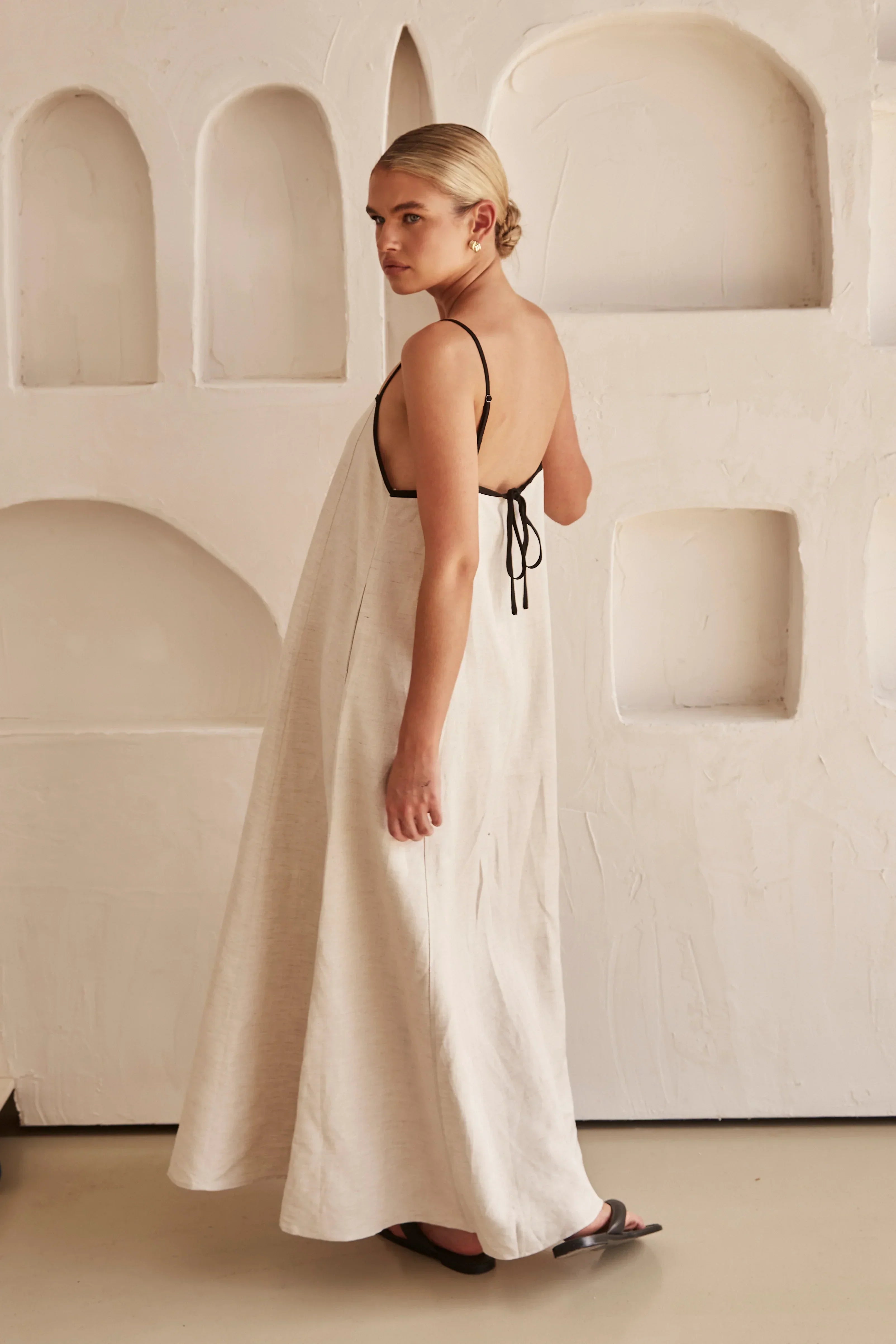 Oranji ® | Mycea - Linnen maxi jurk