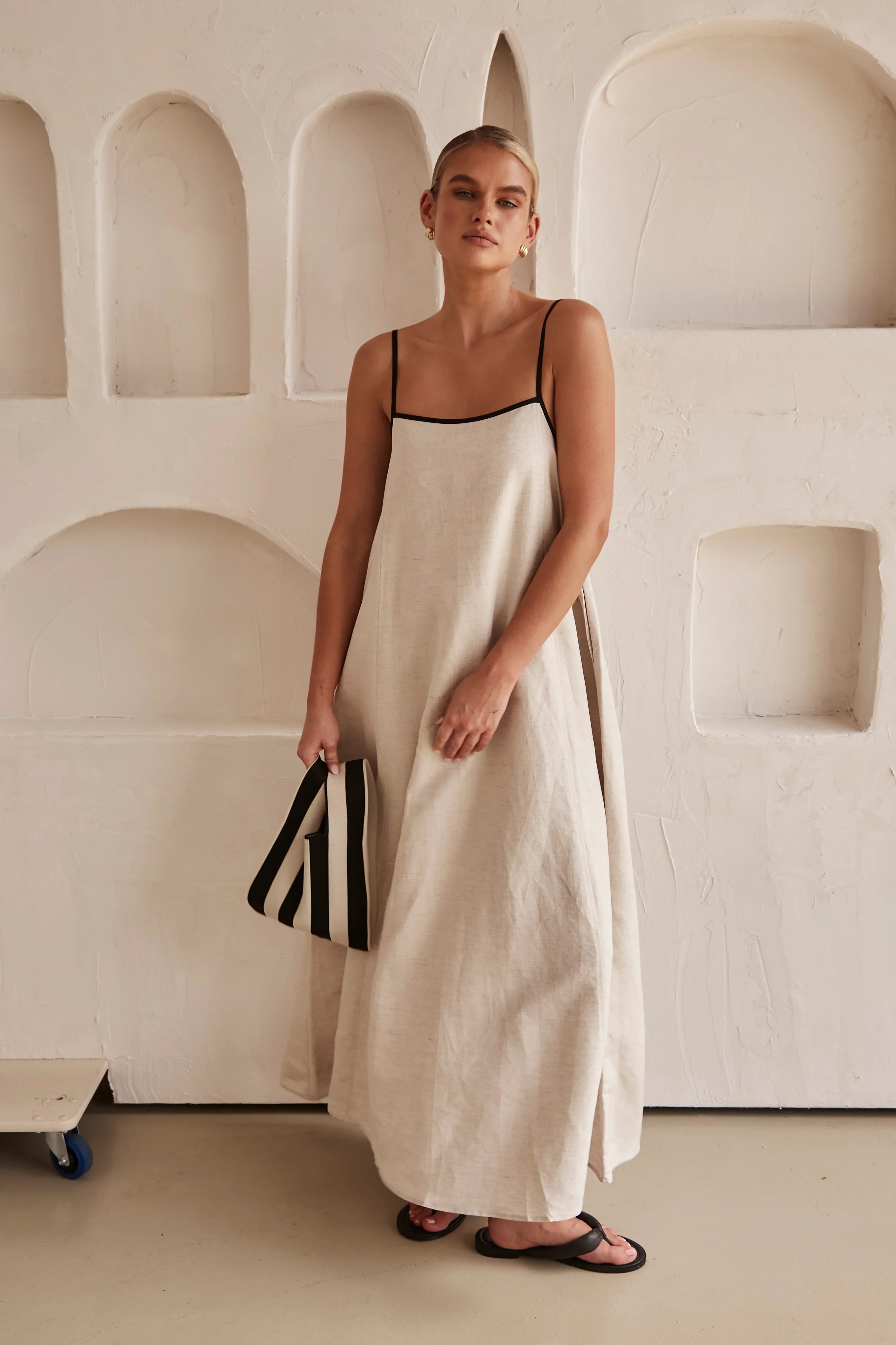 Oranji ® | Mycea - Linnen maxi jurk