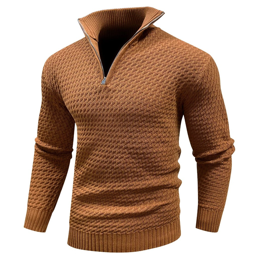 Oranji ® |  Zip Gebreide Trui | Wolmix | Modern en Comfortabel