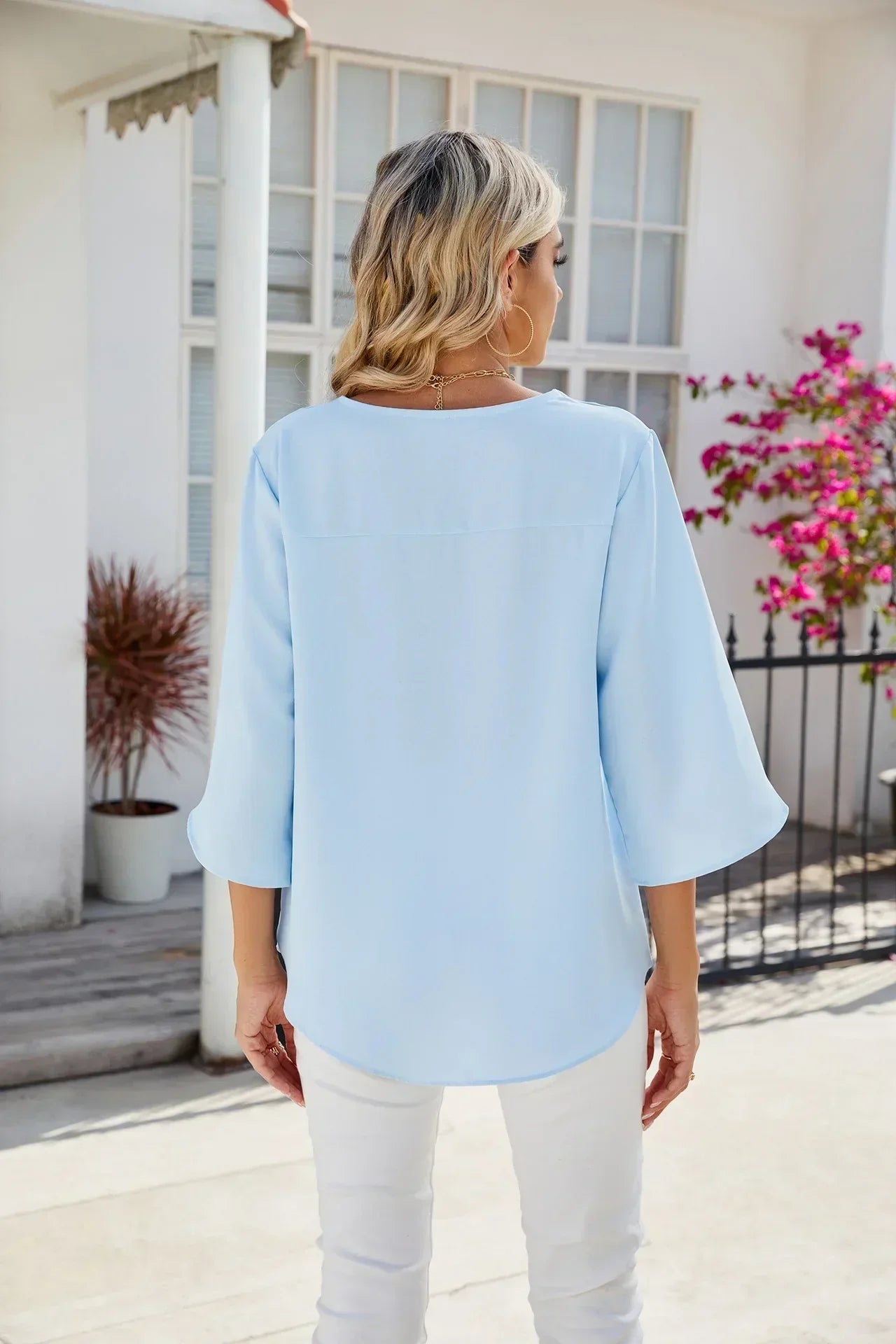 CARLA - Blouse met V-hals