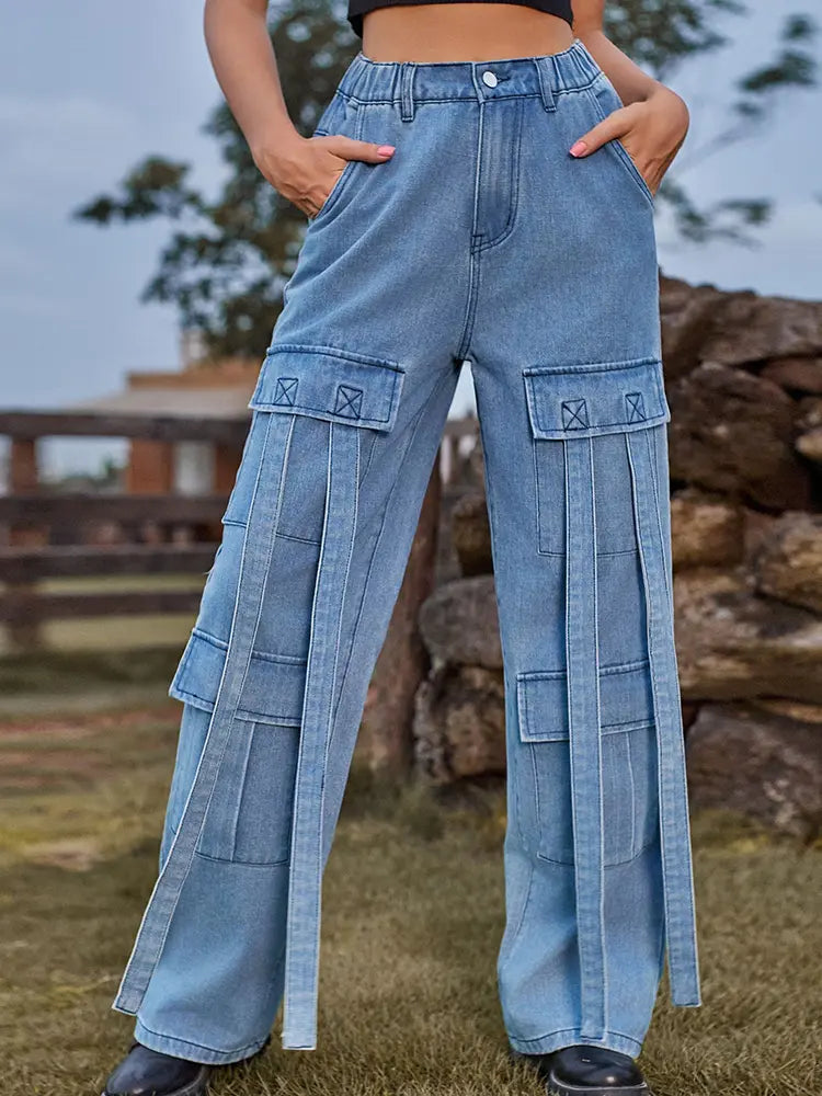 Oranji ® | Vinta | Denim Cargo Broek